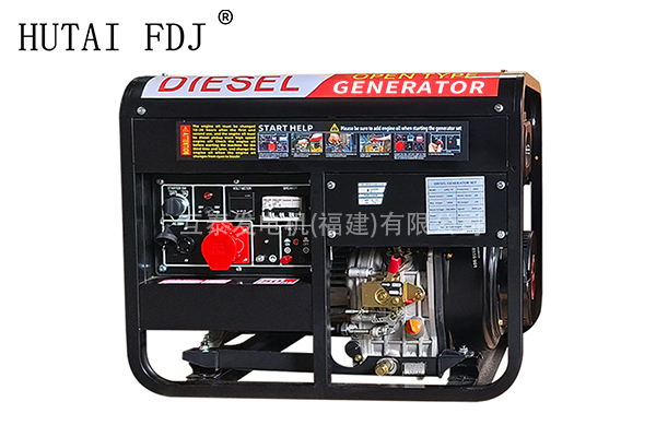 5-6KW風冷柴油發電機組220/380v雙電（diàn）壓移動（dòng）式備用（yòng）電源（yuán）小功率