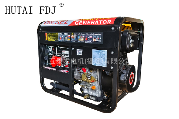 5-6KW風冷柴油發電機組220/380v雙電（diàn）壓移動式備（bèi）用電（diàn）源小功率